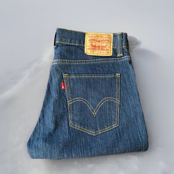 Levi's Other - Levis 511 VTGE/DISCONTINUED Mens SKINNY Stretch Jeans 34X30 Dark Blue Levi New